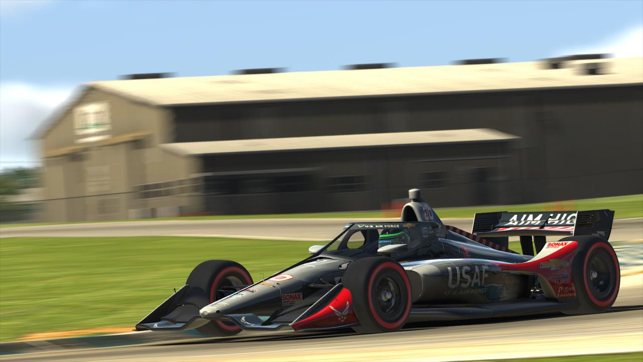 Conor Daly on course during Race 3 of the INDYCAR iRacing Challenge Season 2 at the virtual Sebring International Raceway -- Photo by:  Photo Courtesy of iRacing